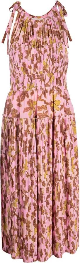 Ulla Johnson Midi-jurk met bloemenprint Roze
