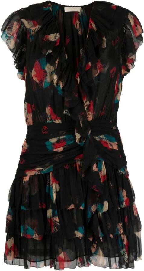 Ulla Johnson Mini-jurk met print Zwart