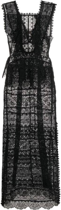 Ulla Johnson Mouwloze maxi-jurk Zwart