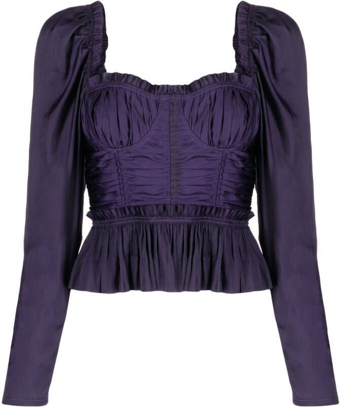 Ulla Johnson Plissé blouse Paars