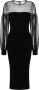 Ulla Johnson Midi-jurk met pofmouwen Zwart - Thumbnail 1