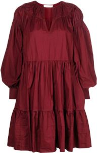 Ulla Johnson Gelaagde mini-jurk Rood