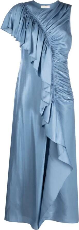 Ulla Johnson Maxi-jurk met ruches Blauw