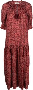 Ulla Johnson Midi-jurk met bloemenprint Rood