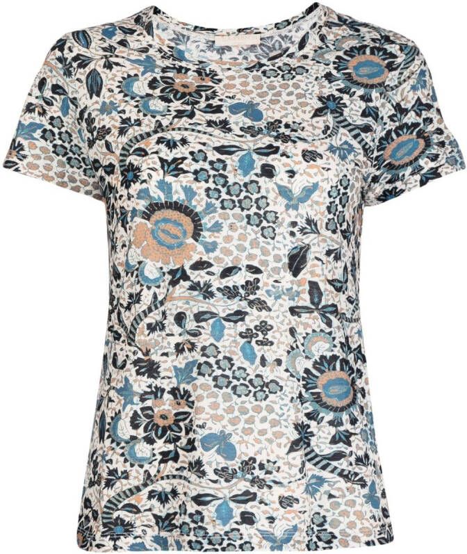 Ulla Johnson T-shirt met bloemenprint Blauw
