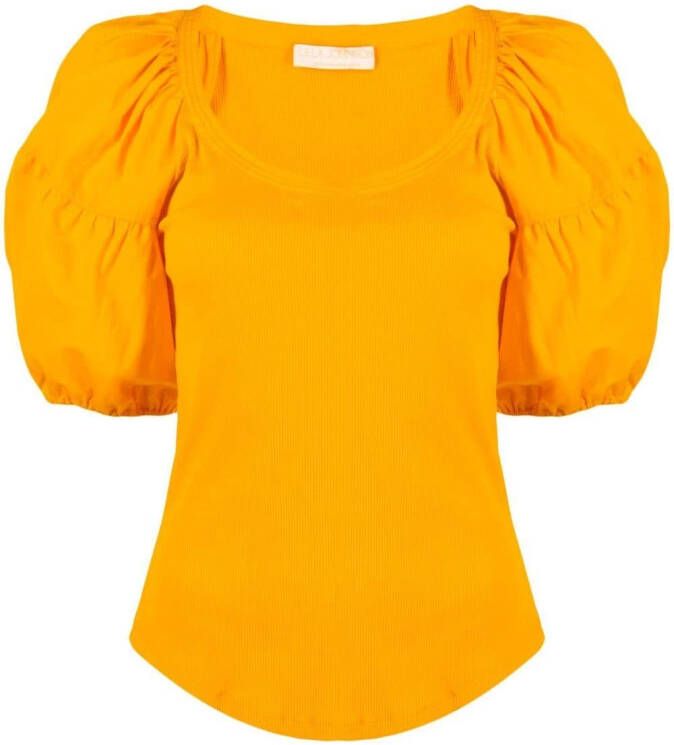 Ulla Johnson T-shirt met pofmouwen Oranje