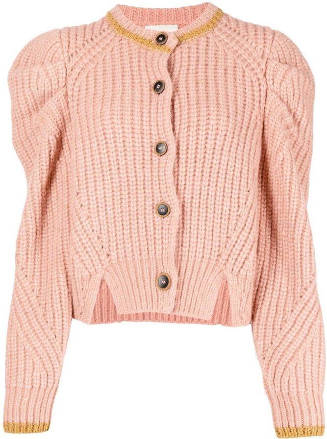 Ulla Johnson Vest met pofmouwen Roze