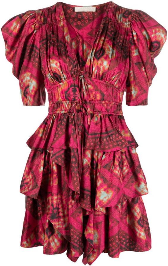 Ulla Johnson Mini-jurk met print Roze