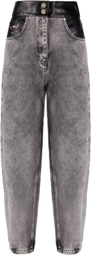 Ulyana Sergeenko Jeans met vervaagd-effect Zwart