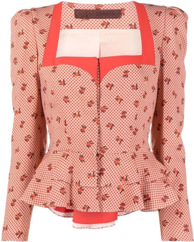 Ulyana Sergeenko Peplum jack Beige