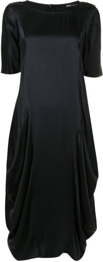 Uma | Raquel Davidowicz Midi-jurk met korte mouwen Zwart