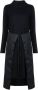 Uma | Raquel Davidowicz Midi-jurk met lange mouwen Zwart - Thumbnail 1