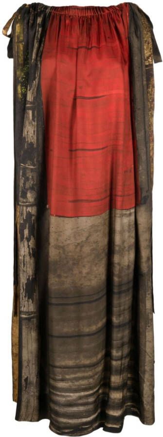 Uma Wang Midi-jurk met patroon Rood