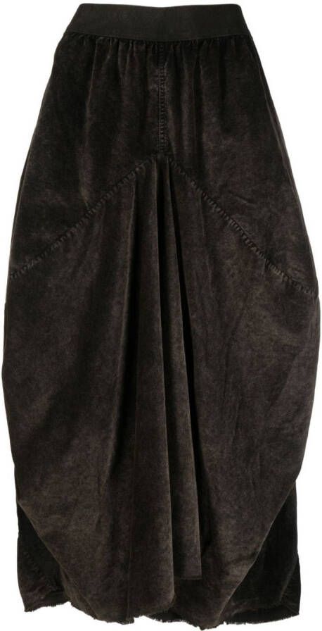Uma Wang Asymmetrische midi-rok Bruin