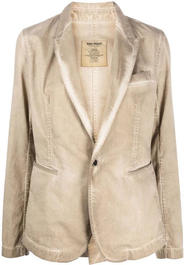 Uma Wang Jane blazer met contrasterende stiksels Beige