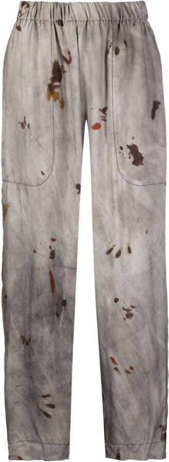 Uma Wang Broek met print Grijs