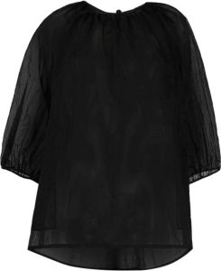 Uma Wang Doorzichtige blouse Zwart