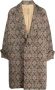 Uma Wang Jas met grafische print Beige - Thumbnail 1