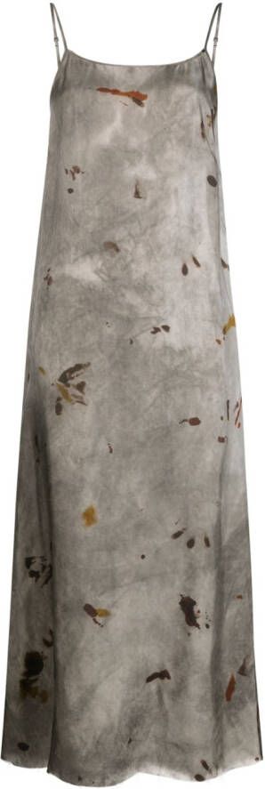 Uma Wang Midi-jurk met patroon Grijs