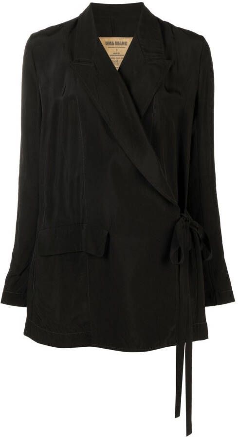 Uma Wang Blazer met puntige revers Zwart