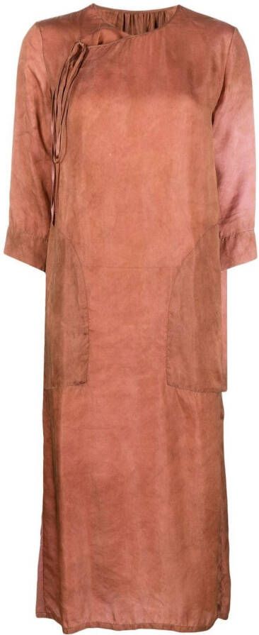 Uma Wang Satijnen jurk Bruin