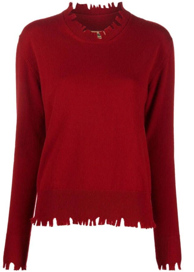 Uma Wang Trui met gerafelde afwerking Rood