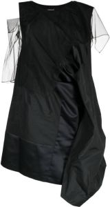 Undercover Asymmetrische midi-jurk Zwart