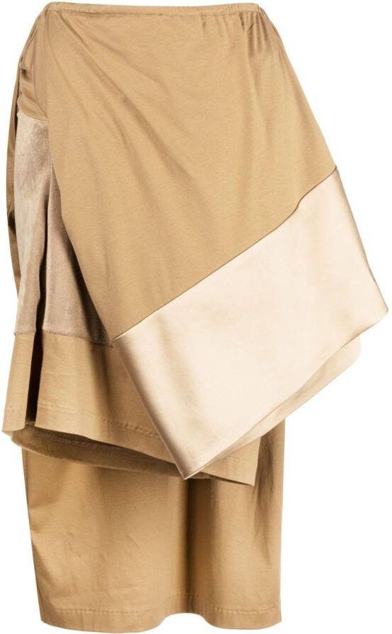 Undercover Asymmetrische midi-rok Geel