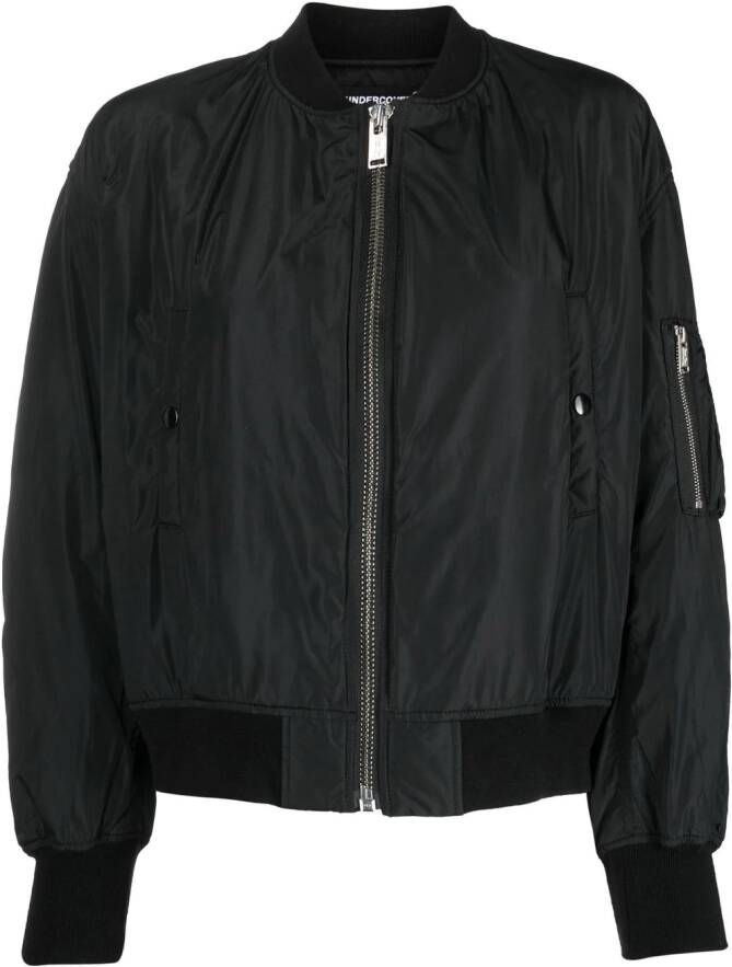 Undercover Bikerjack met borduurwerk Zwart