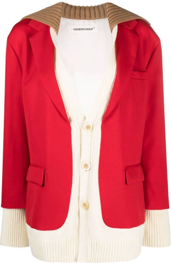 Undercover Blazer met enkele rij knopen Rood