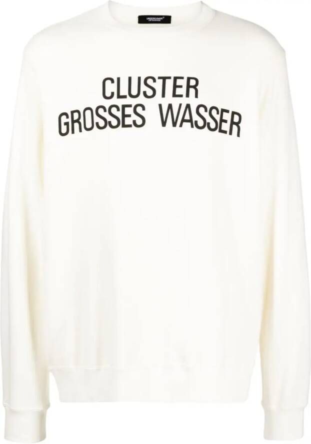 Undercover Cluster sweater met tekst Wit