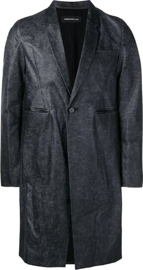 Undercover jas met enkele rij knopen Zwart