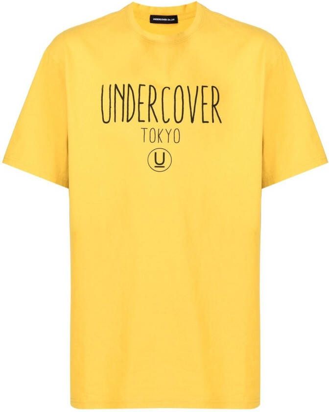 Undercover T-shirt met logoprint Geel
