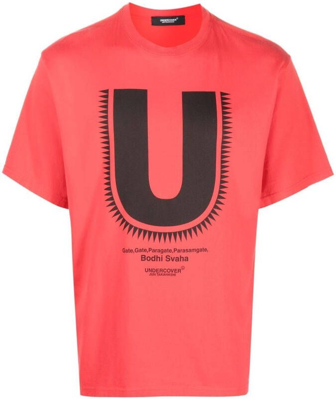 Undercover T-shirt met logoprint Rood