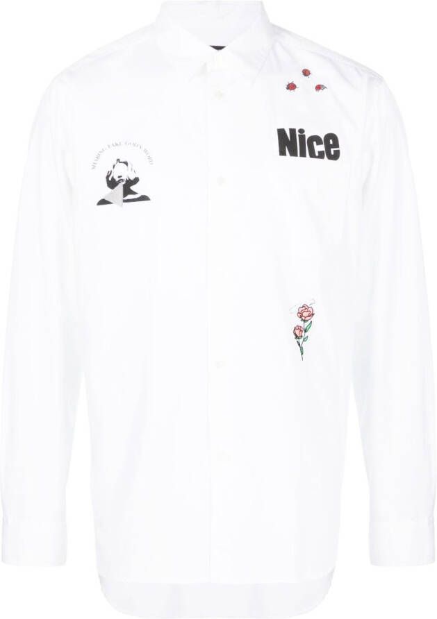 Undercover Overhemd met patch Wit