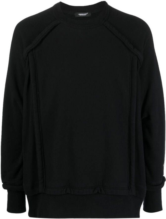 Undercover Sweater met ronde hals Zwart