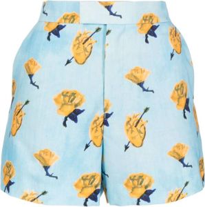Undercover Shorts met bloemenprint Blauw