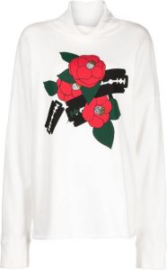 Undercover Sweater met bloemenprint Wit