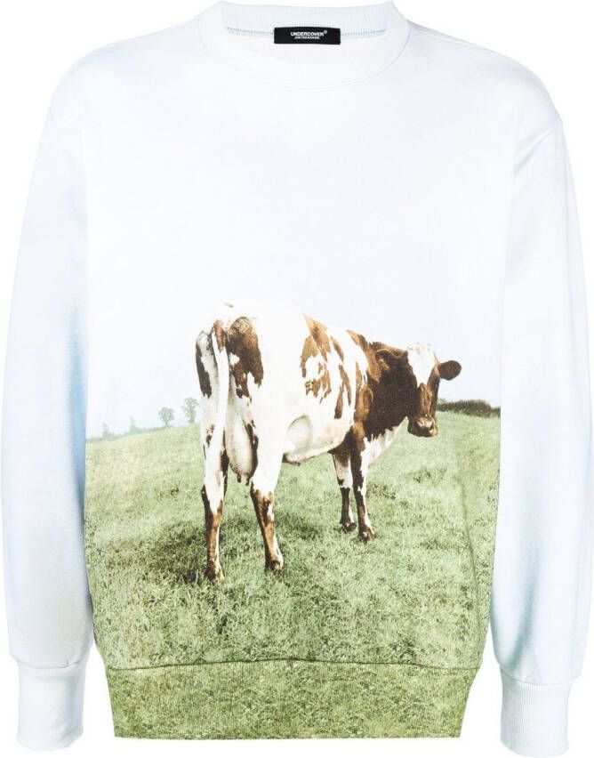 Undercover Sweater met fotoprint Blauw
