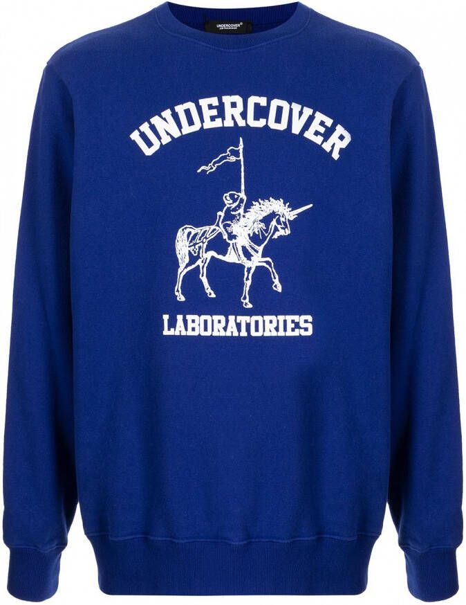 Undercover Sweater met logoprint Blauw