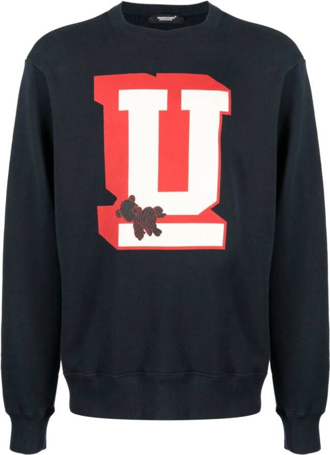 Undercover Sweater met print Blauw