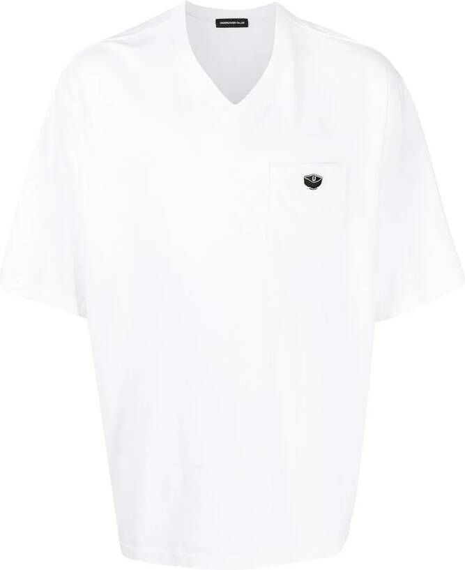 Undercover T-shirt met geborduurd logo Wit