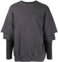 Undercover T-shirt met gelaagde mouwen Grijs - Thumbnail 1