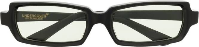 Undercover UC1B4E01 zonnebril met rechthoekig montuur Zwart