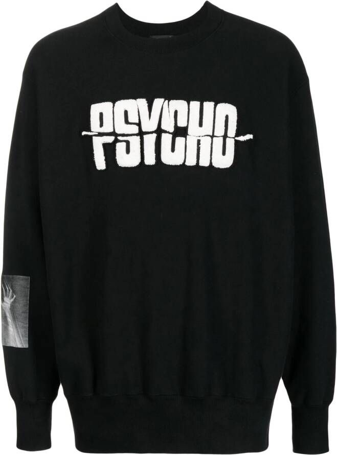 Undercover x Psycho sweater met patch Zwart