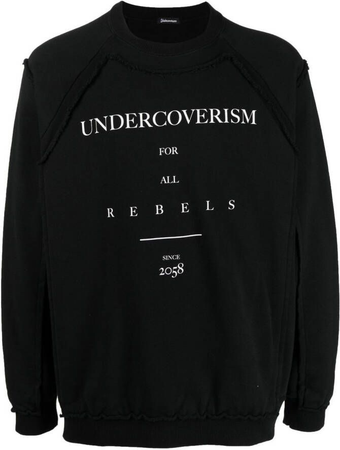 Undercoverism Sweater met logoprint Zwart