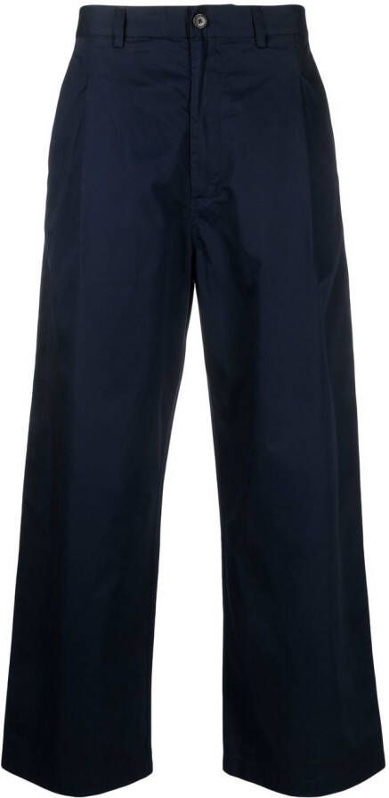 Universal Works Broek met vier zakken Blauw