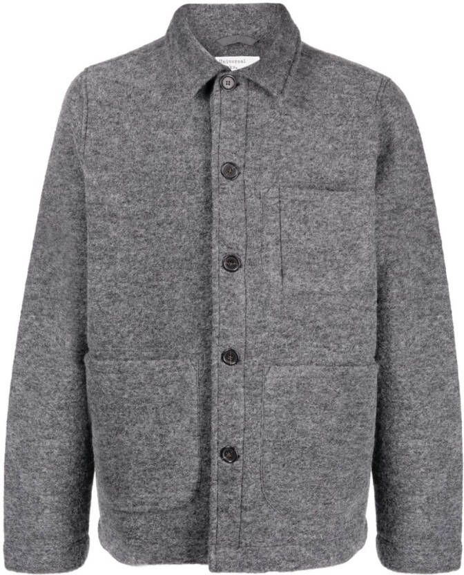 Universal Works Shirtjack met knopen Grijs