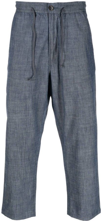 Universal Works Broek met trekkoord Blauw