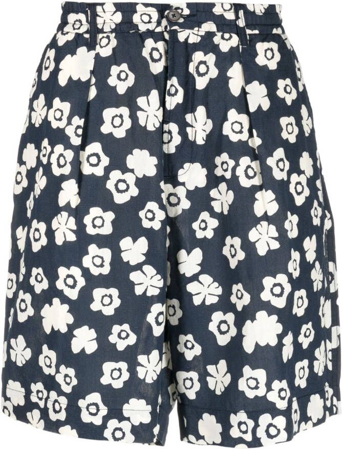 Universal Works Shorts met bloemenprint Blauw